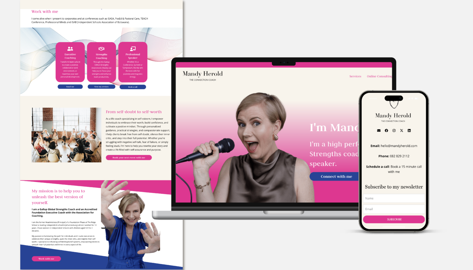 Mandy Herold WordPress Website Design. Professional Speaker &amp; Gallup Strengths Coach.